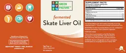 Label for Fermented Skate Liver Oil