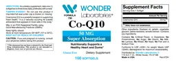 Label for Co-Q10 50 mg