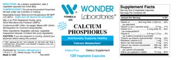 Label for Calcium Phosphorus