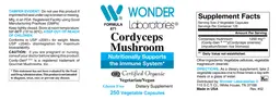Label for Cordyceps Mushroom