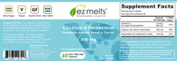 Label for Calcium & Magnesium Strawberry Smoothie