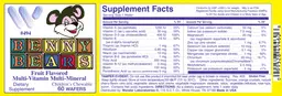 Label for Benny Bears Fruit Flavored