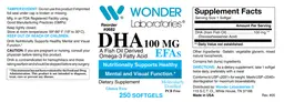 Label for DHA 100 mg