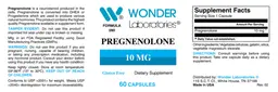 Label for Pregnenolone 10 mg