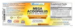 Label for Mega Acidophilus