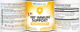 Label for Kids 100% Immune Support