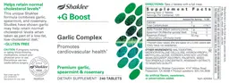 Label for +G Boost Garlic Complex