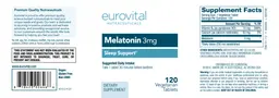 Label for Melatonin 3 mg