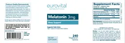 Label for Melatonin 3 mg