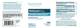 Label for Melatonin 5 mg