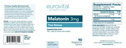 Label for Melatonin 3 mg