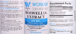Label for Boswellia Extract 250 mg
