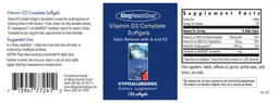 Label for Vitamin D3 Complete Softgels