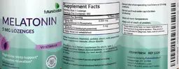 Label for Melatonin 5 mg Lozenges Peppermint Flavor