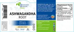Label for Ashwagandha Root