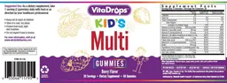 Label for Multi Gummies Berry Flavor