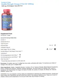 Label for Omega-3 Fish Oil 1200 mg