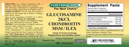 Label for Glucosamine 2KCL Chondroitin MSM/ILEX