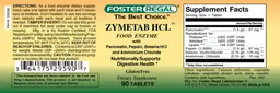 Label for Zymetab HCL