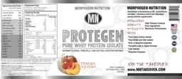 Label for Protegen Peaches 'N Cream