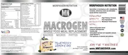 Label for Macrogen Blueberry Lemon Cake