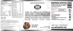 Label for Macrogen No Bake Cookie