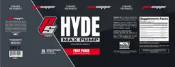 Label for Hyde Max Pump Fruit Punch