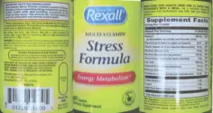 Label for Multi-Vitamin Stress Formula