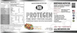 Label for Protegen Fruity Cereal