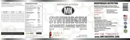 Label for Synthegen Vanilla Cola