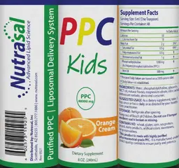 Label for PPC Kids Orange Cream