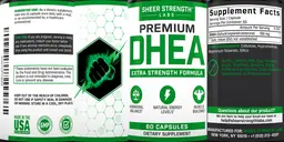 Label for Premium DHEA Extra Strength Formula