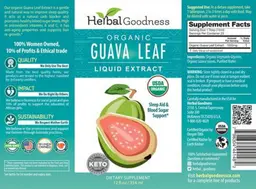 Label for Organic Guava Leaf Liquid Extract