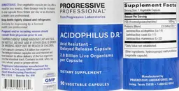 Label for Acidophilus D.R.