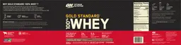 Label for 100% Gold Standard Whey Chocolate Malt