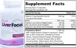 Label for Liver Focus Formula