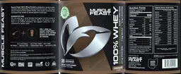 Label for 100% Whey Chocolate Flavor