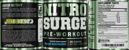 Label for Nitrosurge Blue Raspberry