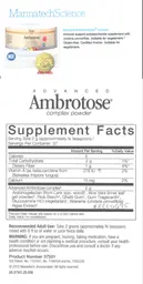 Label for Advanced Ambrotose Complex Powder