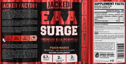 Label for EAA Surge Peach Mango