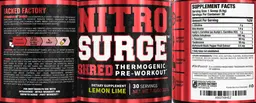 Label for Nitrosurge Shred Lemon Lime