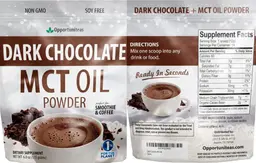 Label for MCT Oil Powder Dark Chocolate