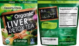Label for Organic Liver Detox Tea