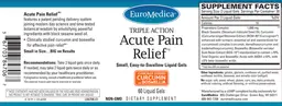 Label for Acute Pain Relief