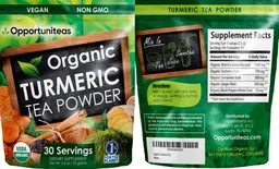 Label for Organic Turmeric Tea Powder
