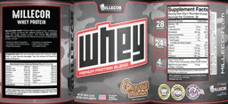 Label for Whey Chocolate Milkshake