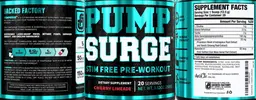 Label for Pumpsurge Cherry Limeade