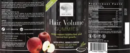Label for Hair Volume Gummies Apple Flavor