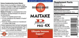 Label for Maitake D Fraction Pro 4X
