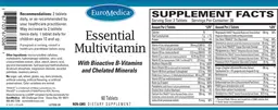 Label for Essential Multivitamin